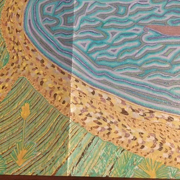 Handmade New One of a Kind Gell Pen Scenic Sailboat Nature Art Card 10x7 Inches - Picture 8 of 16